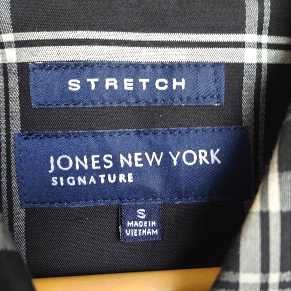 Jones New York Signature Black & White Plaid Belted Button-Up Jacket - Picture 4 of 10